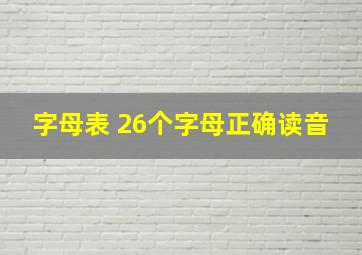 字母表 26个字母正确读音